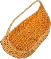 KOMBIUDA Decorative Woven Basket Handheld Basket For Picnic Multipurpose Storage Organizer For Fruits Flower Woven Organizer Picnic
