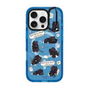 iPhone 16 Pro Impact Ring Stand Case MagSafe Compatible Very busy doing nothing pattern case by Moonaries illo