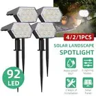 Solar Spot Lights 92 LED Garden Outdoor Pathway Lawn Fence Lamp Spotlight Light