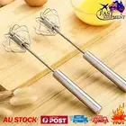 Semi-Automatic Egg Whisk Hand Push Egg Beater Stainless Steel Blender Mixer+