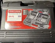 Sears Craftsman USA NOS 104pc Mechanics Tool Set 32104 3/8” Ratchet 1/4” Socket