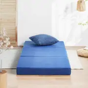 Olee Sleep Tri-Folding Memory Foam Topper, 4'' H, Blue