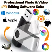 Professional Photo and Video Editing Software Suite 2025 USB for MacOS & Windows