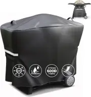Qulimetal 7112 Grill Cover for Weber Q2000, Q2200, Q2400, Q2000N+, Q2800N+, Q300