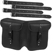 MUSISALY 2pcs Electric Car Bag Front Fork Bag Motorcycle Accessories Tool Bag for Motorcycle Universal Motorcycle Front Bag Front Handlebar Storage Bag Motorcycle Bag Black Leather