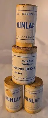 Vtg DUNLAP SANDING BLOCKS TOOLS CARPENTRY WOODWORKING Advertising