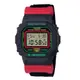 【CASIO】卡西歐 G-SHOCK 帆布錶帶 200米防水 運動電子錶 DW-5600THC-1 黑/紅