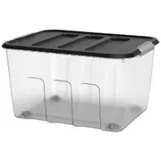J.Burrows 80L Modular Storage Container Clear/Grey