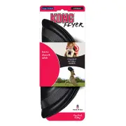 Kong Flyer Rubber Fetch Toy For Dogs - Extreme Black 1 Pack