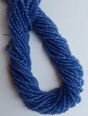 13 inch strand of natural Blue Chalcedony Rondelle Faceted 2mm beads.