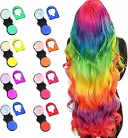 Pack of 8 Hair Chalks, Hair Chalks for Girls, Washable Hair Chalk for Children, DIY Party, Non-Toxic Hair Chalk, Portable Temporary Hair Colour, for Women, Children, Wedding, Carnival, Temporary Hair