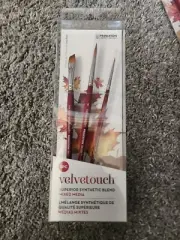 Princeton VelveTouch Superior Synthetic Blend Brush For Mixed Media 3pc