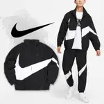 NIKE 外套 NSW SWOOSH 黑 白 大勾 風衣外套 立領 衝鋒外套 防風 男女款 DV1363-010