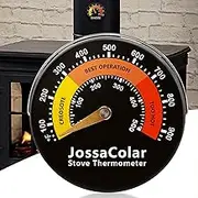 JossaColar Wood Stove Thermometer Magnetic Pipe Thermometer for Stove, Fireplace & Flue Temperature Gauge