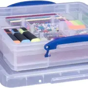 Really Useful Box - 7 Litre Clear + Tray (Pack of 2)