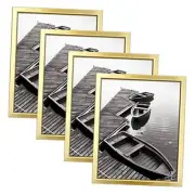 8x10 Picture Frames Set of 4, Gold Photo Frames for Wall or Tabletop Display,