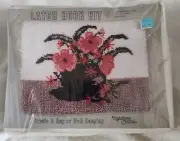 Vintage Latch Hook Kit 101-10 SPRINGTIME FLORAL 20" x 27" by Rainbow Mills 1980s