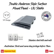Double Twin Anderson Plug Surface Mount Cover Kit External suit 50 Amp inc Bolts