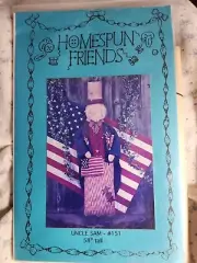 Homespun Friends UNCLE SAM Sewing Craft Pattern 58" Tall Patriotic Doll
