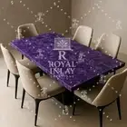 Amethyst Crystal Coffee Table – Rectangle Purple Stone Centerpiece for Interiors