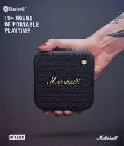 Marshall Willen Portable Bluetooth Speaker - Black/Brass