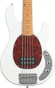Sterling by Music Man StingRay Classic RAY24CA in Olympic White 5-String Electric Bass Guitar