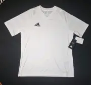 ADIDAS Tiro 17 CLIMACOOL Soccer Futbol Jersey Shirt White/White LARGE Youth NWT