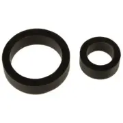 TitanMen Silicone Cock Rings Double Pack - Model X2: Intense Black Enhancing Ple
