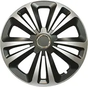 Cora 42044 4 Universal Aluminium-Effect Terra Mix Wheel Trims, 14 ", Set of 4