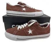 Converse One Star Pro Ox Low Top White Suede RED OAK A02945C Men's Size 9.5