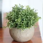 Mini Decorative Plastic Artificial Plants Grass in Pot for Decor