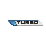 3D Metal Turbo Logo Car Body Fender Emblem Badge Decals Sticker Red/Blue
