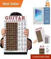 Glossy 11'x17' Fretboard Note Chart & Easy Chord Guide for Guitar Learners