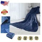Comfortable Reversible Weighted Blanket 40"x60" - Ideal for Cozy Sleep Anywhere