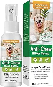 No Chew Spray for Dogs - Bitter No Chew Spray to Stop Chewing - Natural Behavior Corrector, Long Lasting Solution Pet Supplies, Puppy Must Haves Training Aid Indoor Outdoor Use