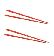 2 Pairs Lacquered Wood Chopsticks D.line Asian Japanese Food Sushi- Red