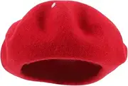[BESPORTBLE] Cute Wool Strawberry Beret Cosplay and Parties French Style Painter Hat Warm Headwear Adorable Strawberry Beanie Plush Woolen Beret