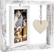 Photo Display Frame, Rotating Picture Frame, 4 x 6 Inch Photo Desktop Frame, Rotatable, Double-Sided Photo Frame, Multifunctional for Awards, Licenses, Documents, Collections