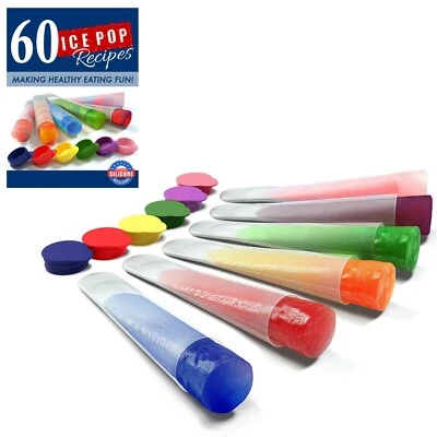 QUALITY SILICONE ICE POP MOLDS THAT MAKE GREAT-TASTING AND HEALTHY SNACKS, Se...