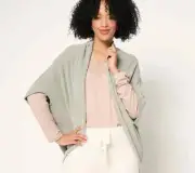 Barefoot Dreams CozyChic Ultra Lte Pntelle Cocoon Cardigan-Harbr Hz-L/XL-A683838