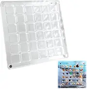 BEANPRECOY Acrylic Magnetic Seashell Display Box 36 Grids Clear Seashell Display Box Diamond Gemstone Beads Storage Stackable Craft Mini Storage Box Transparent Seashell Storage Box for Beads