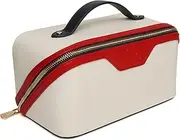 [Alice Wheeler] LTC Medium Train Case in White, Teal, Train Case