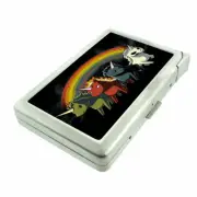 Apocalypse Unicorns Em1 Cigarette Case with Built in Lighter Metal Wallet