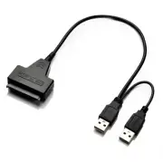 2.5" Hard Disk SSD Adapter Cable 7+15Pin SATA Easy Drive Cable Double-head USB