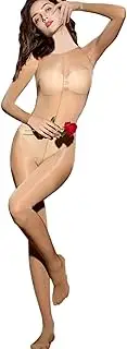 [RUIBAVYA] Women’S Bodystocking Crotchless Bodysuit Body Stockings For Women Sexy Oil Shiny Full Body Stocking