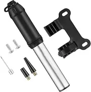 BUGUUYO 1PC Mini Portable Tire Inflator Pump for Cycling Household Air Pump for Presta Valves Durable Design Lightweight and Lockable Silver