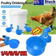 1-12X Automatic Chicken Water Cup Waterer Poultry Drinker Feeder Drinking BoRO