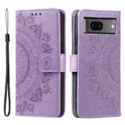 Phone Case for Google Pixel 9 Cell Phone Shell Mandala Flower Stand Wallet Leather Cover