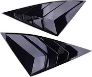 1 Pair Glossy Black ABS Car Exterior Rear Window Scoop Louver Trim Shutter Cover Vent Compatible For Hyundai Tucson 2022