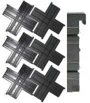 3pc 1971 Aurora AFX Speed-Lok HO Slot Car 90 DEGREE INTERSECTION 4-WAY 2523 BULK